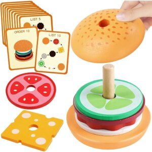 jouet en bois burger montessori
