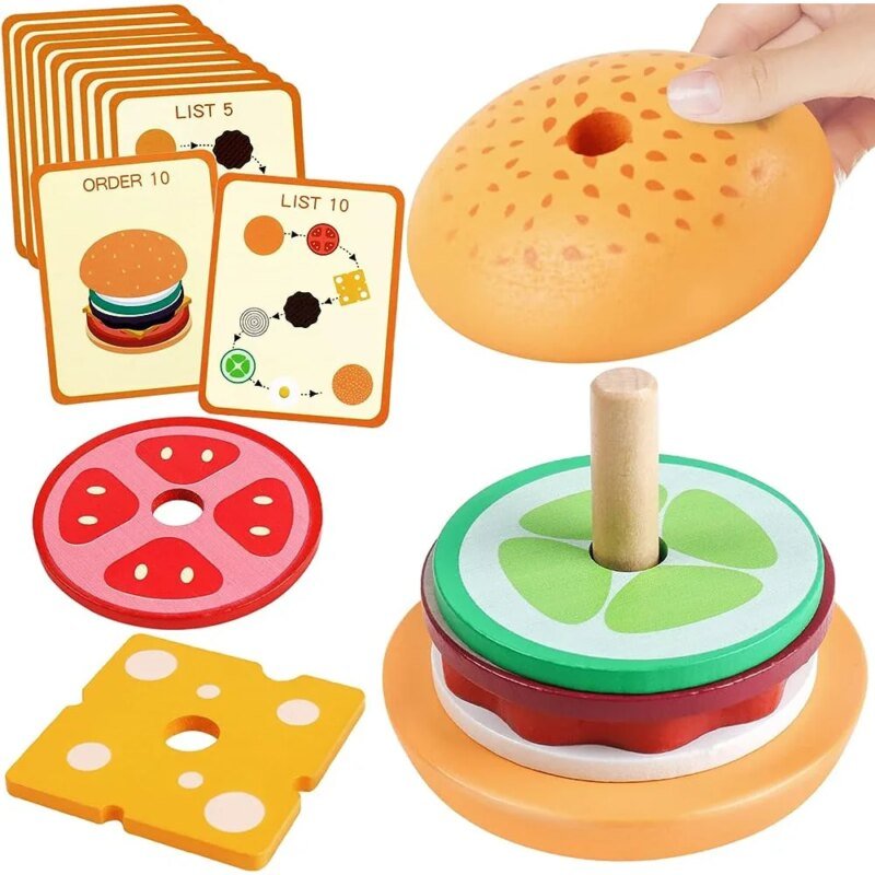 jouet en bois burger montessori
